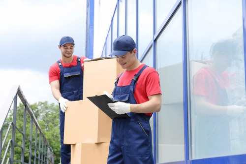 Removal team supporting a local move in Raynes Park