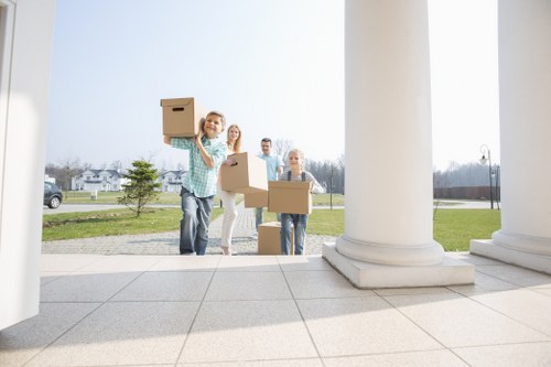 Furniture and household items packed securely for transport