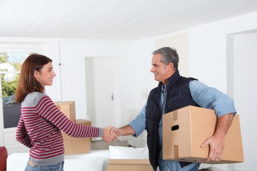 Raynes Park removal team unloading belongings at a new property