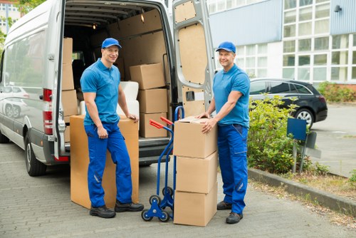 Commercial movers handling office relocation near Raynes Park