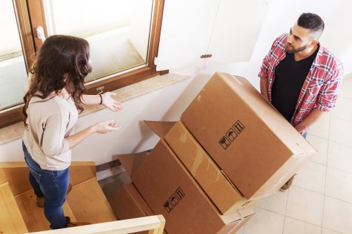 Van loading for a residential move in Raynes Park