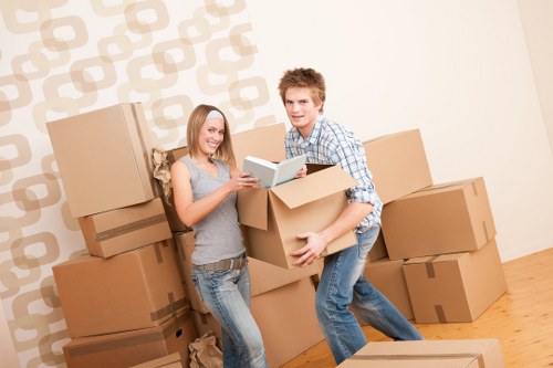 Raynes Park flat move with a moving van